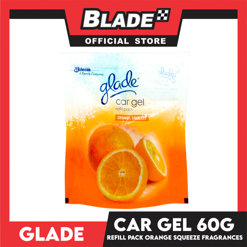 Glade Car Gel Refill Pack Air Freshener 60g (Orange Squeeze)