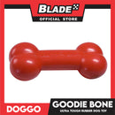 Doggo Tough Goodie Big Bone Design 7 inches Length Ultra Tough Rubber (Red) Dog Toy