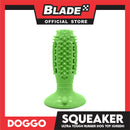Doggo Squeaker Thick Rubber Material for Pet Teeth Cleaning, Chewing, Fetching (Green)