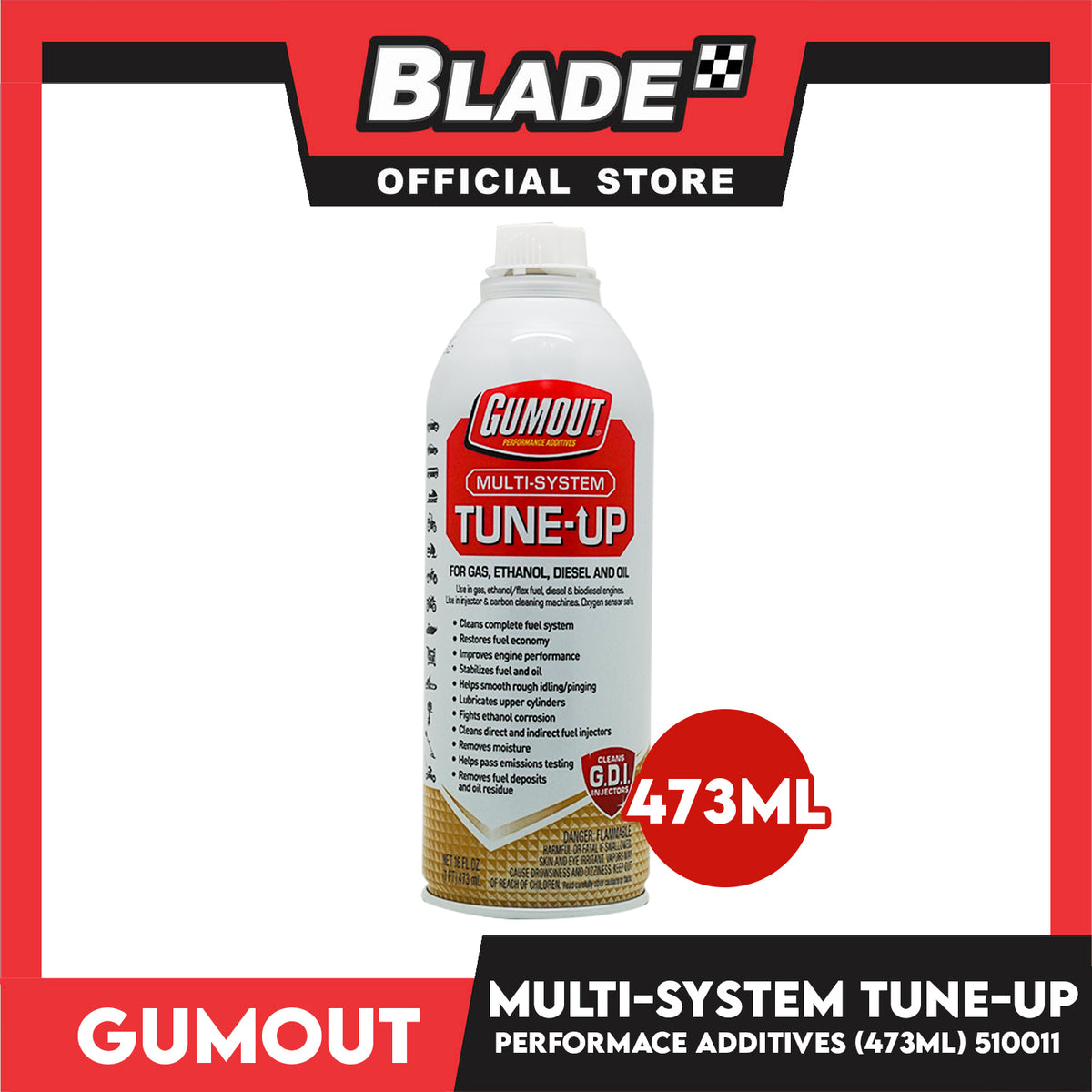 Gumout Multi-System Tune-Up Performance Additives 510011 473mL for Gas, Ethanol, Diesel and Oil