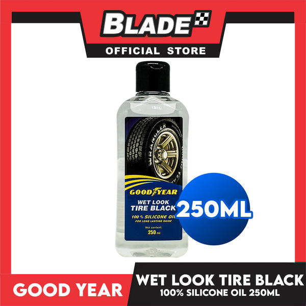 Goodyear Wet Look Tire Black 100% Silicone oil 250mL for Long Lasting Shine