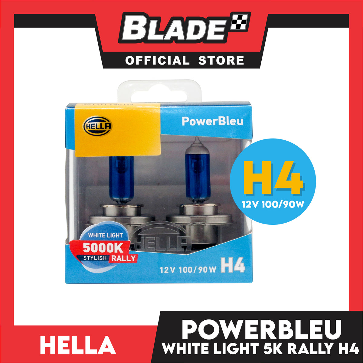 Hella Headlight Bulb H4 PowerBleu 5000K
