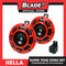 Hella Super Tone Horn with 5 Pin Relay Set (Black/Red)