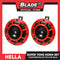 Hella Super Tone Horn Set 12V with 5 Pin Relay H-S821 (Black with Red)