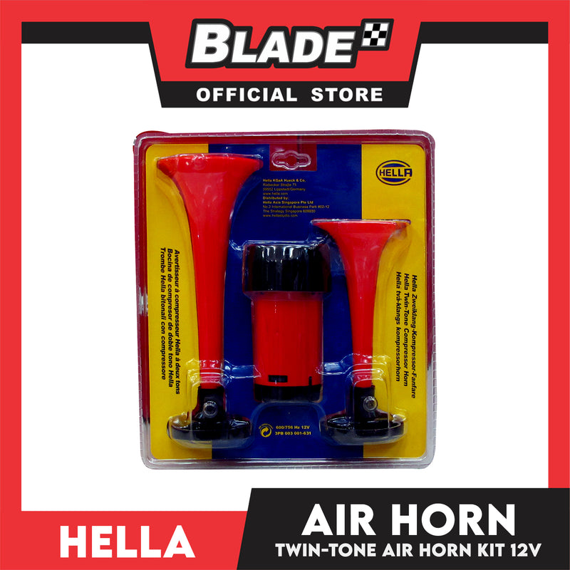 Hella Compressor Air Horn Triple-Tone Melody - Asia Booth