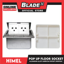 Himel Pop Up Floor Socket Aluminum Alloy 146 x 146mm with 2 pcs. American Socket