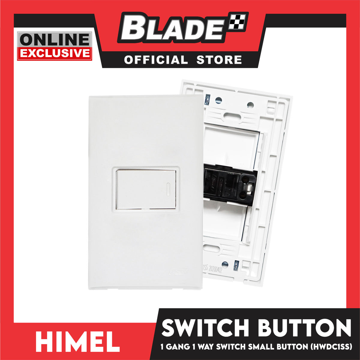 Himel 1 Gang 1 Way Switch Button Small HWDC1SS