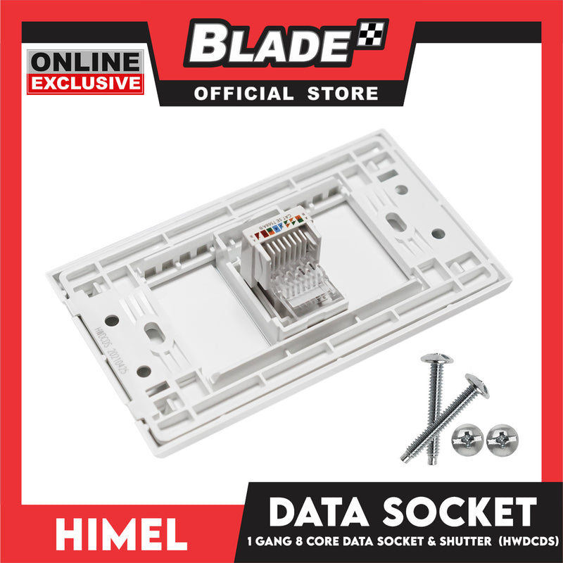 Himel 1 Gang 8 Core Data Socket + Shutter HWDCDS