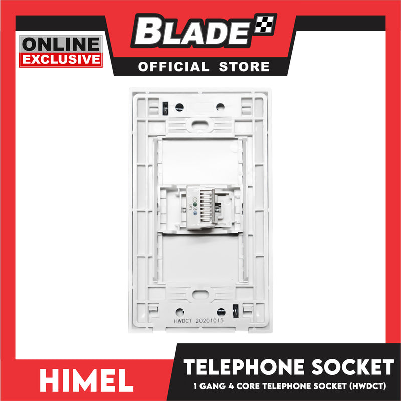 Himel 1 Gang 4 Core Telephone Socket (HWDCT)