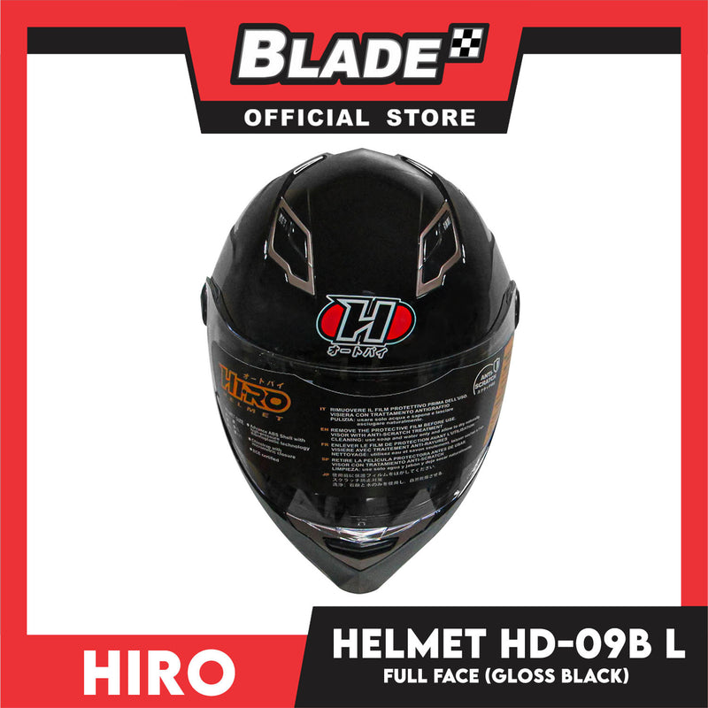 HIRO Helmet HD-09B Gloss Black (Full face) Large