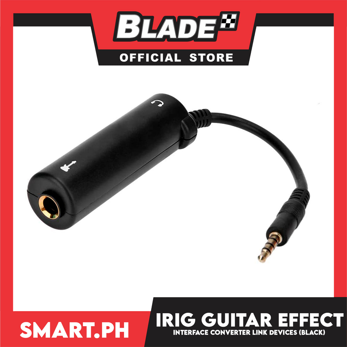 Irig Guitar Effects Interface Converter Link Devices for iPhone, iPod and iPad (Black)