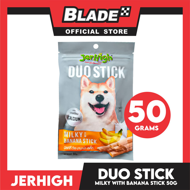 Jerhigh Duo Stick Dog Treats 50g (Milky With Banana Stick) Premium Snack For Dogs