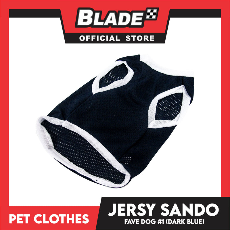 Pet Sando Dri-fit Jersey Blue DG-DF01 (Medium) for Small Dog Dri-fit Breathable Jersey, Pet Sport Clothes