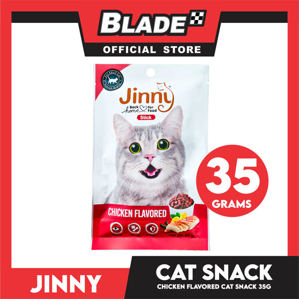 Jinny Cat Stick Treats 35g (Chicken Flavored) Cat Food, Cat Snacks