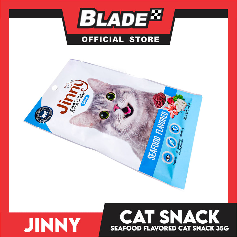 Jinny Cat Stick Treats 35g (Seafood Flavored) Cat Food, Cat Snacks