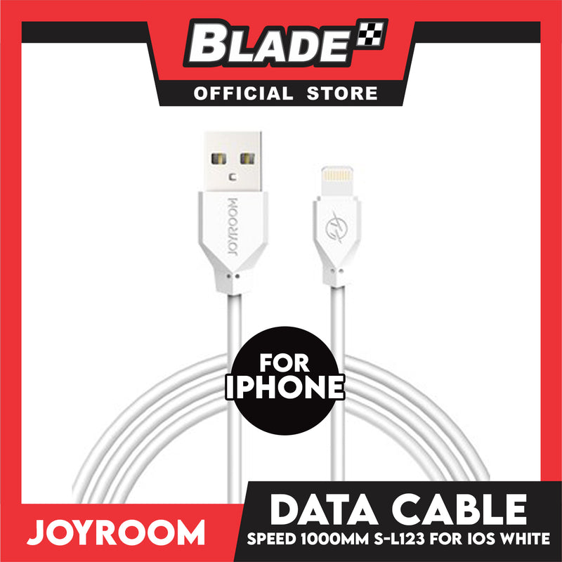 Joyroom Data Cable Speed USB Data Fast Charge Cable 1000mm S-L123 (White) for iPhone X/8/7/6s/Plus, iPad Pro/Air 2 and More