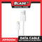Joyroom Data Cable USB Lightning Fast Charge 1000mm JR-S118 (White) for iOS- iPhone 5,5c,5s,6,6+,6s,6s,7,7+,8,X,XR,XS MAX,11 iPad,iPad Mini 1,2 3 & 4, iPad Air and iPad 4