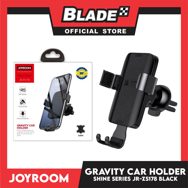 Joyroom Car Holder Gravity Shine Series JR-ZS178 (Black) for Samsung. Huwawei, Xiaomi, Oppo,Vivo, iPhone and Any Mobile Phone