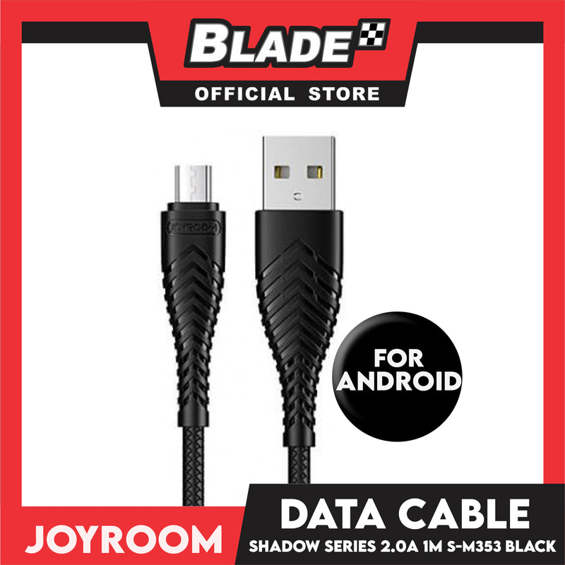 Joyroom Shadow Series Data Cable 2.0A 1000mm Micro S-M353 (Black) Cable Cord Fast Charger for Android