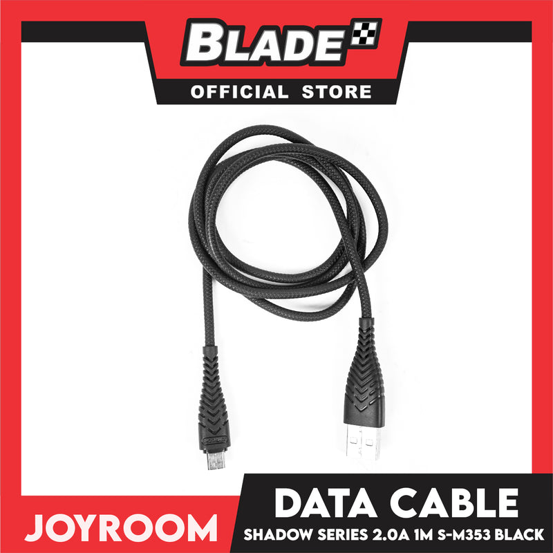 Joyroom Shadow Series Data Cable 2.0A 1000mm Micro S-M353 (Black) Cable Cord Fast Charger for Android