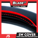 JS Steering Wheel Cover Noble Grab 370mm Carbon/Black/Red