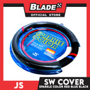 JS Steering Wheel Cover 380mm Sparkle Color Red/Blue/Black