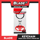 Blade Keychain Logo 2 Sides Toyota Chrome (Red)