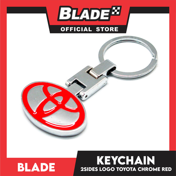 Blade Keychain Logo Sides Toyota Chrome (Red) – - Main Image