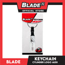 Blade Car Chrome Logo Cylinder Key Ring Key Chain Stainless Steel with Metal Hook (Audi) Car Logo Key Chain