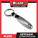 Blade Car Chrome Logo Cylinder Key Ring Key Chain Stainless Steel with Metal Hook (Mazda) Car Logo Key Chain