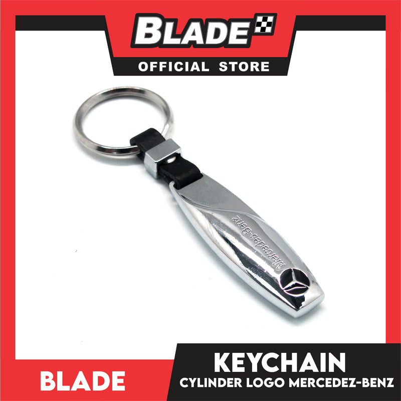 Blade Keychain Logo Cylinder Mercedes Benz Chrome