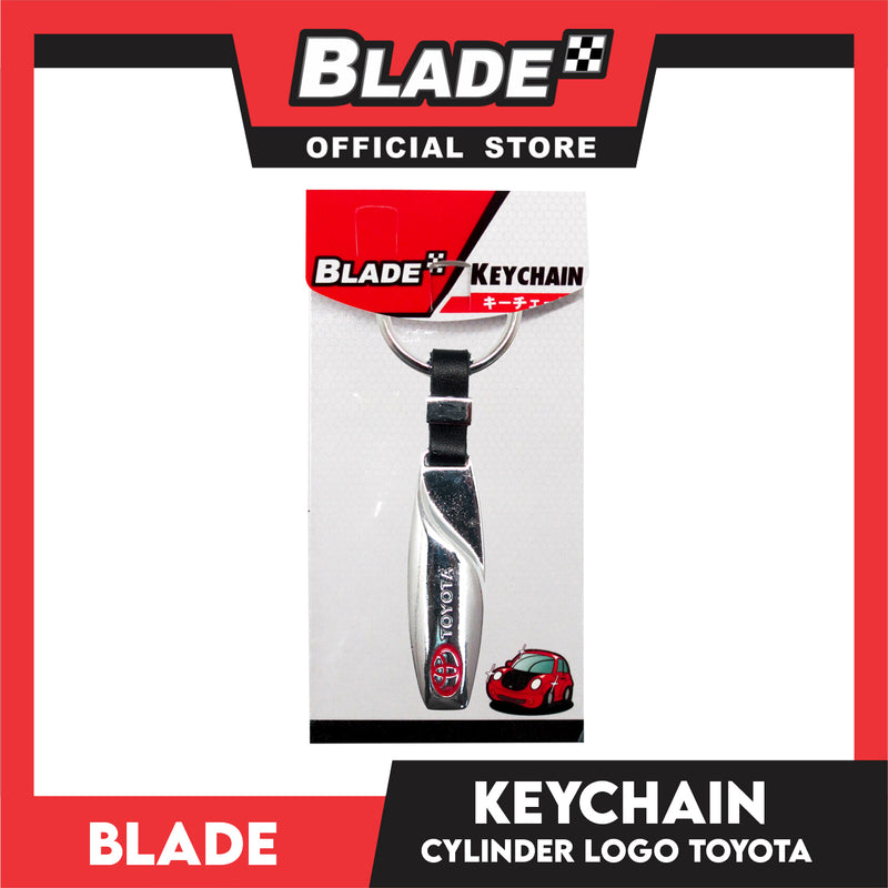 Blade Keychain Logo Cylinder Toyota Chrome