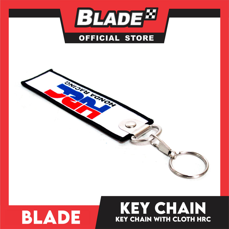 Blade Keychain Cloth Tag Honda Racing (White/Blue/Red)