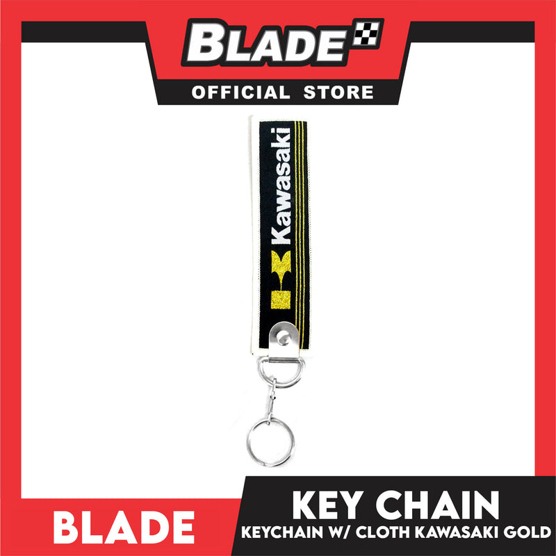 Blade Keychain Cloth Tag Kawasaki Gold