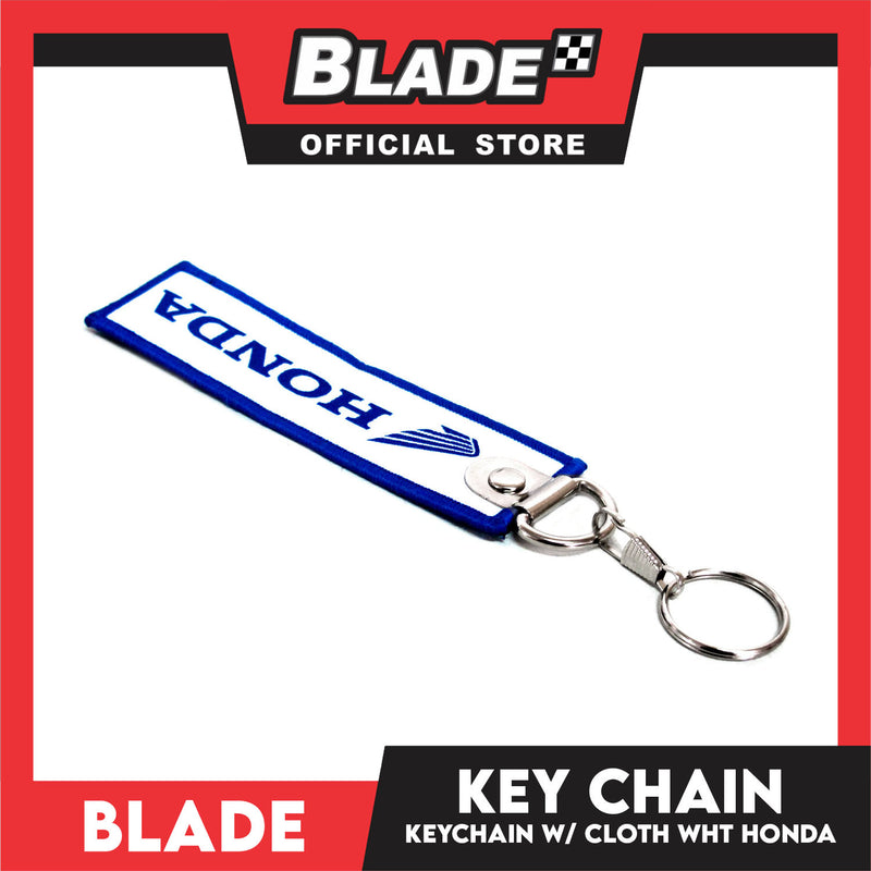 Blade Keychain Cloth Tag Honda Blue/White