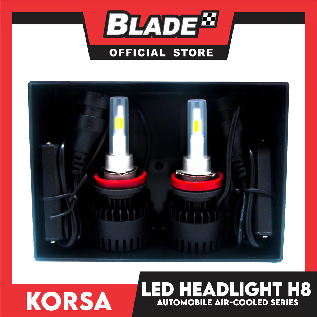 Korsa LED Headlight Automobile Air-Cooled Series H8