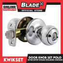 Kwikset Keyed Entry KW400 Door Knob Set Polo (Polished Chrome)