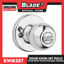 Kwikset Keyed Entry KW400 Door Knob Set Belair (Polished Chrome)