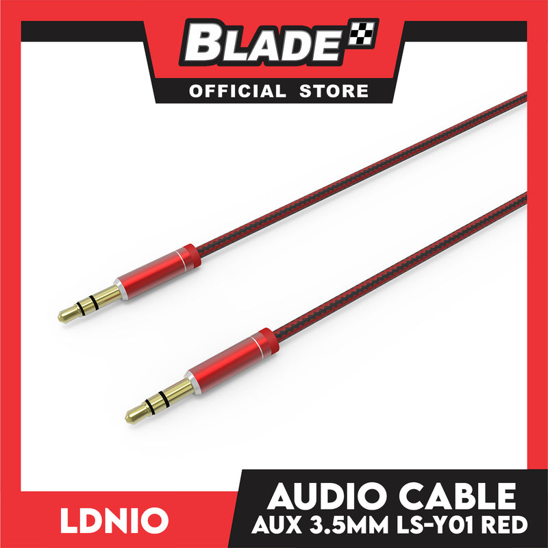 Ldnio AUX Audio Cable 3.5mm LS-Y01 for Car Auxiliary Audio Stereo Cable 3.5mm Cord Premium Sound Dual Shielded with Gold Plated Connectors