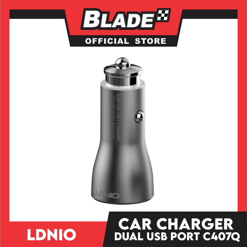 Ldnio Powerful Car Charger Dual USB C407Q for Android Moblie Phones (Samsung, Xaomi, Huawei, Oppo and Vivo