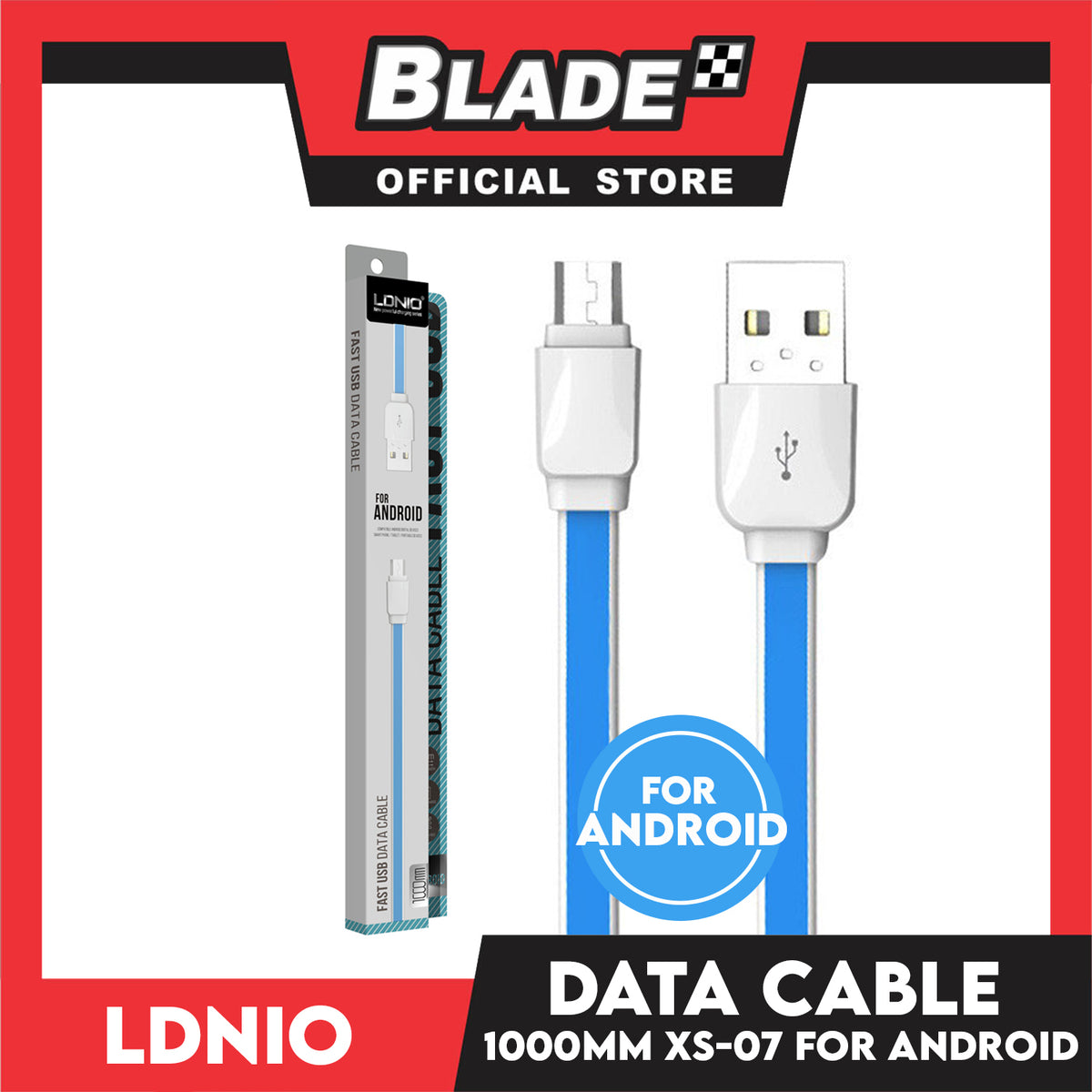 Ldnio Data Cable 2.1A Max Output 1000mm XS-07 for Android Mobile Phones Samsung, Xaomi & Huawei
