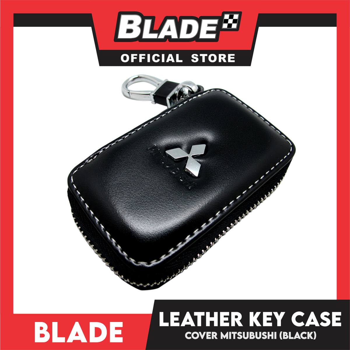 Genuine Leather Car Key Cover (Mitsubishi)