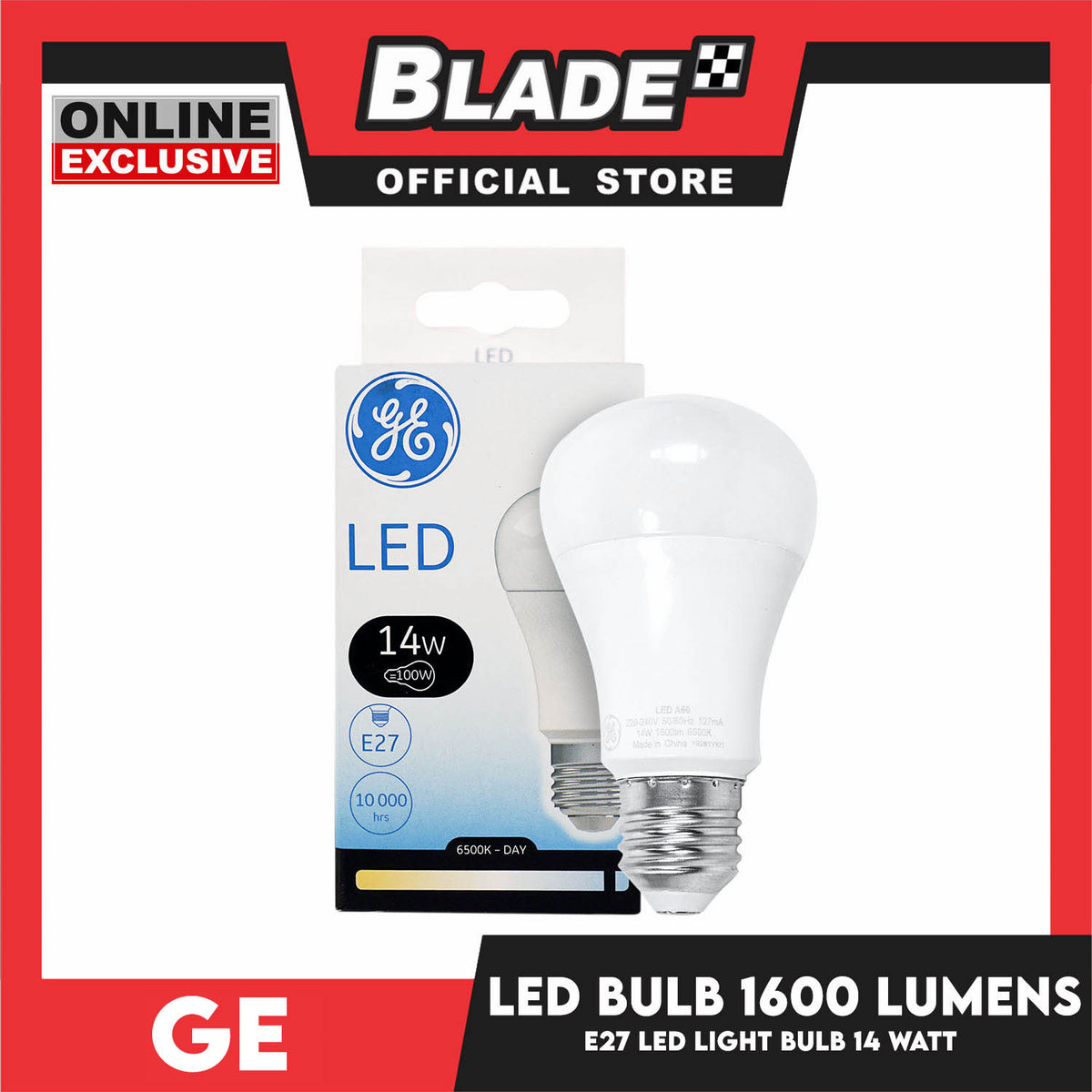 GE Led Bulb E27 6500K Daylight 14W with ICC Quality Mark