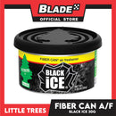 2pcs Little Trees Fiber Can Air Freshener 30g (Black Ice) Fiber Can Provides a Long-Lasting Scent for Auto or Home