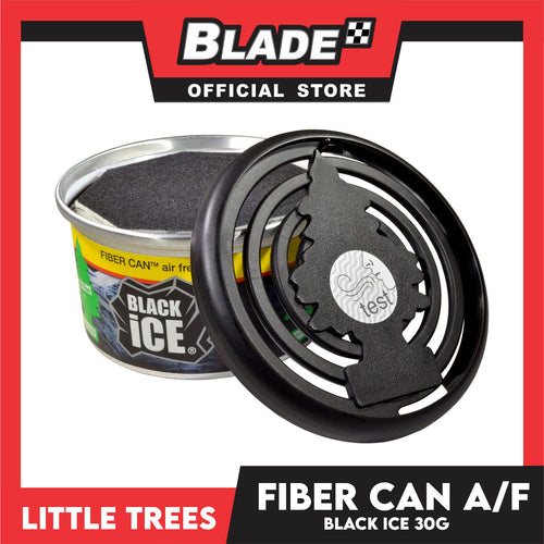 4pcs Little Trees Fiber Can Air Freshener 30g (Black Ice) Fiber Can Provides a Long-Lasting Scent for Auto or Home