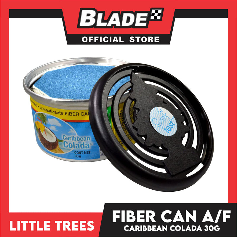 2pcs Little Trees Fiber Can Air Freshener 30g (Carribean Colada) Fiber Can Provides a Long-Lasting Scent for Auto or Home