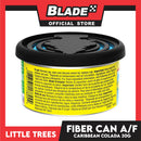 4pcs Little Trees Fiber Can Air Freshener 30g (Caribbean Colada) Fiber Can Provides a Long-Lasting Scent for Auto or Home