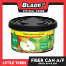 2pcs Little Trees Fiber Can Air Freshener 30g (Green Apple) Provides a Long-Lasting Scent for Auto