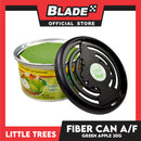 2pcs Little Trees Fiber Can Air Freshener 30g (Green Apple) Provides a Long-Lasting Scent for Auto