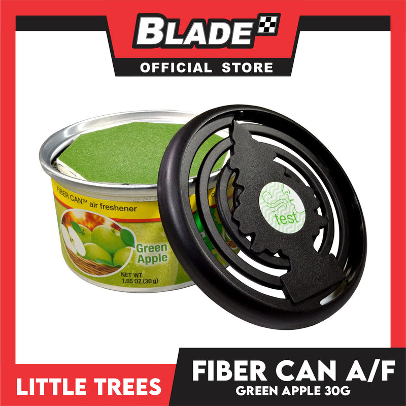 Little Trees Fiber Can Air Freshener 30g (Green Apple) Fiber Can Provides a Long-Lasting Scent for Auto or Home